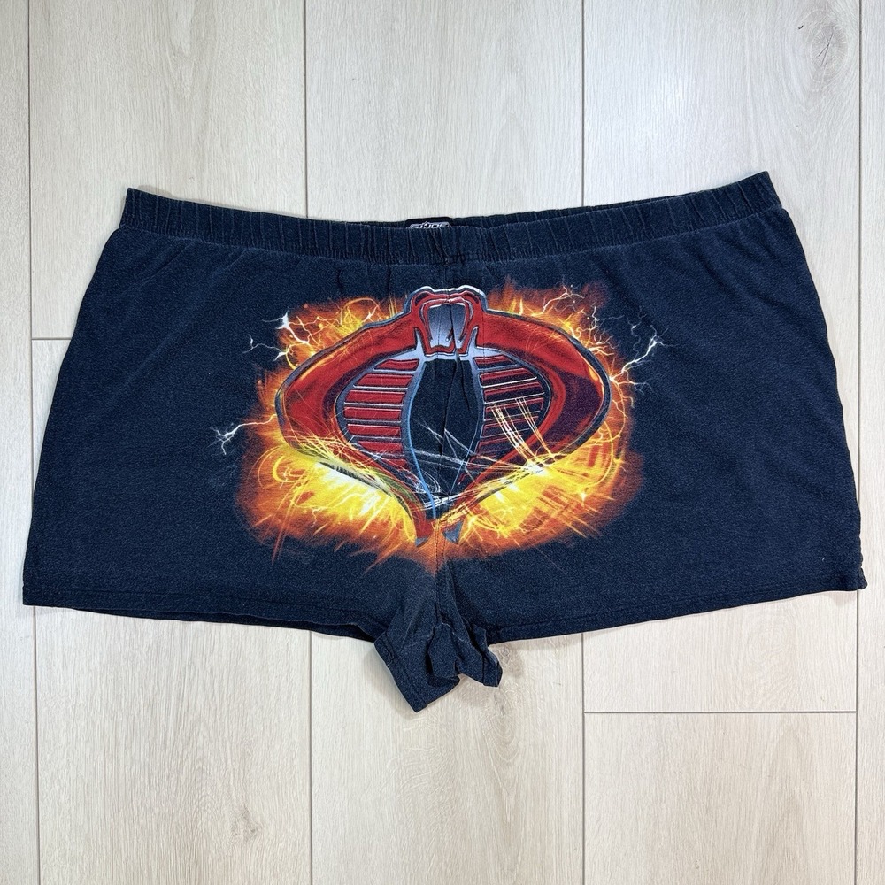 G.I. Joe Rise of Cobra Boxer Shorts Mens 2XL Black Retro Hasbro 2010 Comic Print